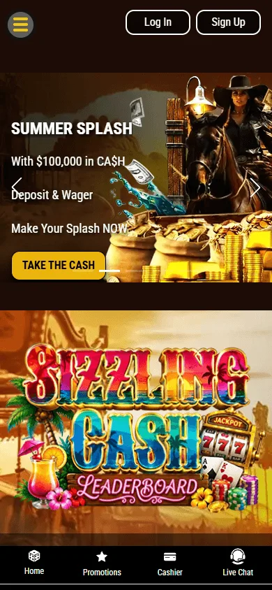 Lucky 7 Casino promotions screen on a mobile device